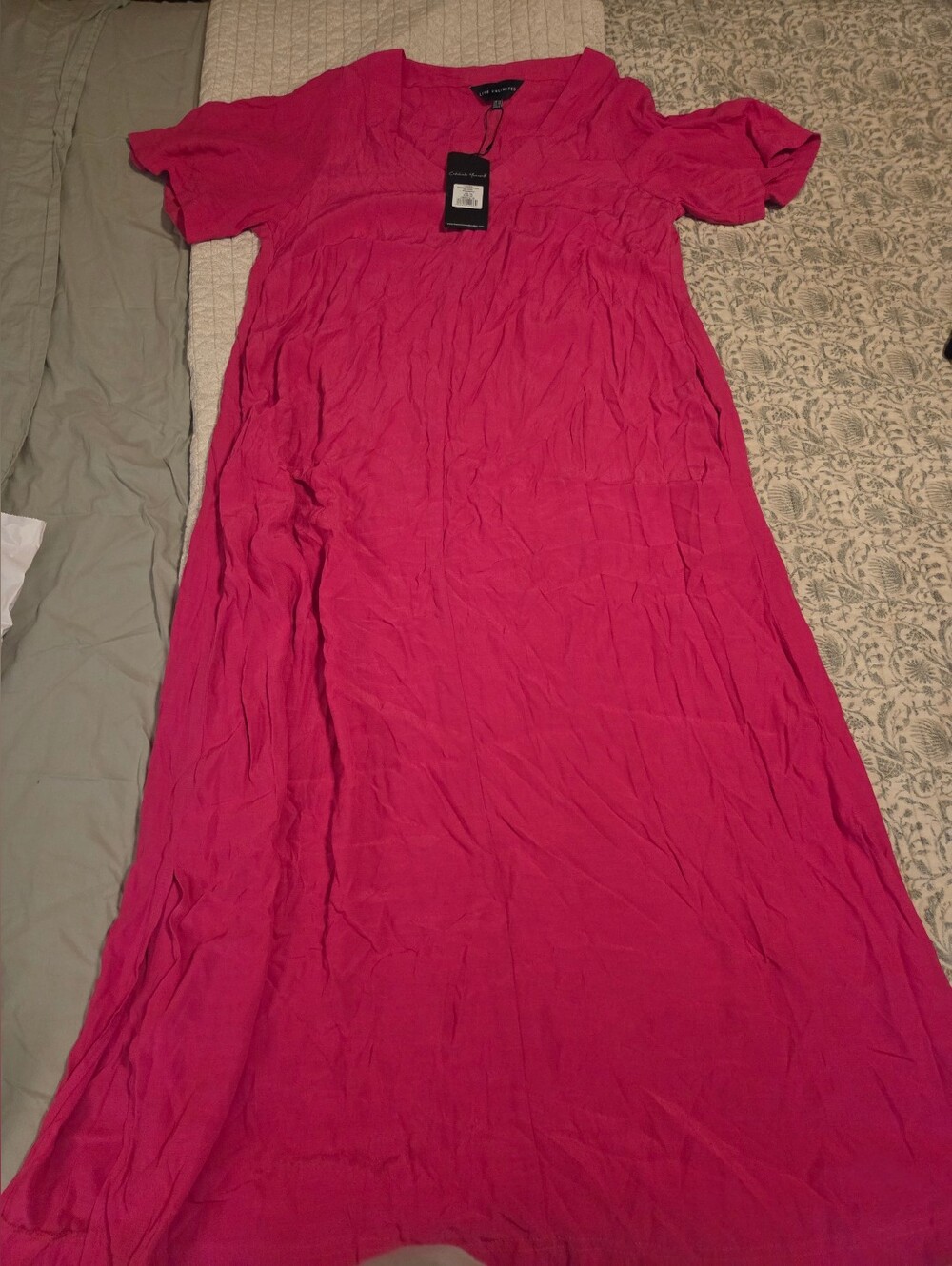 Live Unlimited London Fuchsia Pink Maxi Dress